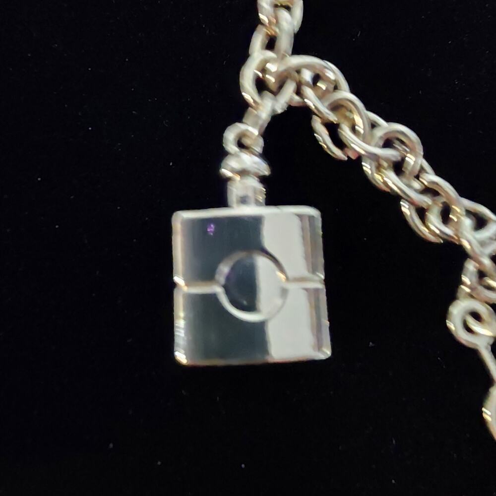 YSL Saint Laurent Gold Tone Charm Bracelet Logo Perfume Bottles NIB - Picture 3 of 8